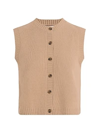 The Noa Wool-Blend Cardigan Vest