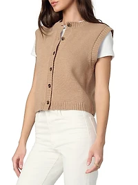 The Noa Wool-Blend Cardigan Vest