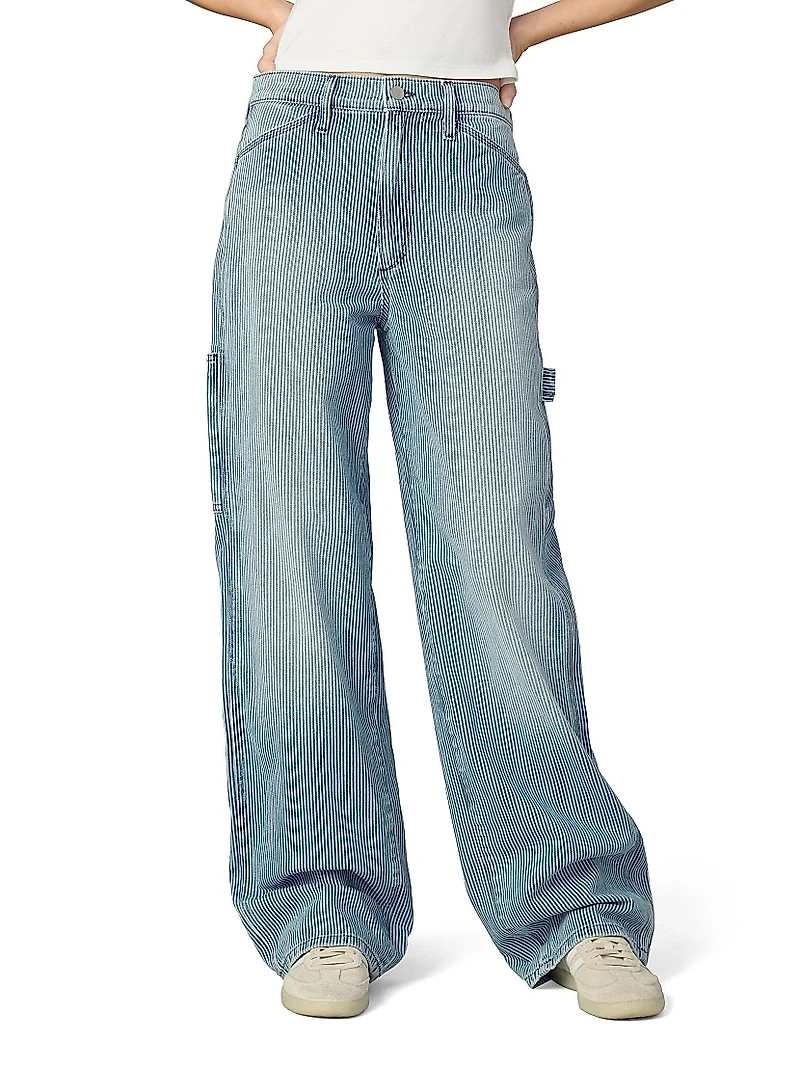The Baggy Carpenter Striped Denim Pants