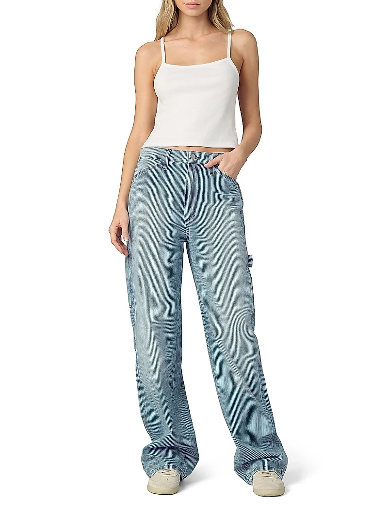 The Baggy Carpenter Striped Denim Pants