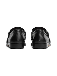 Astaire Knotted Colorblocked Leather Loafers