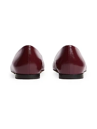 Pointed-Toe Patent Leather Ballet Flats