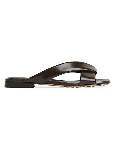 Interwoven Leather Flat Sandals