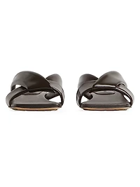 Interwoven Leather Flat Sandals
