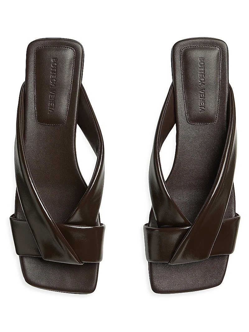 Interwoven Leather Flat Sandals