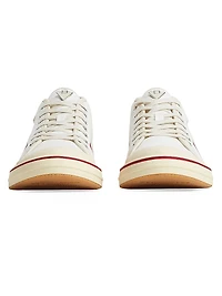Eliot Logo-Detailed Leather & Canvas Sneakers