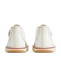 Eliot Logo-Detailed Leather & Canvas Sneakers