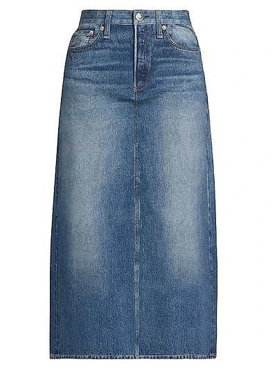 Miramar Gillian Cotton Denim Midi-Skirt