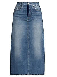 Miramar Gillian Cotton Denim Midi-Skirt