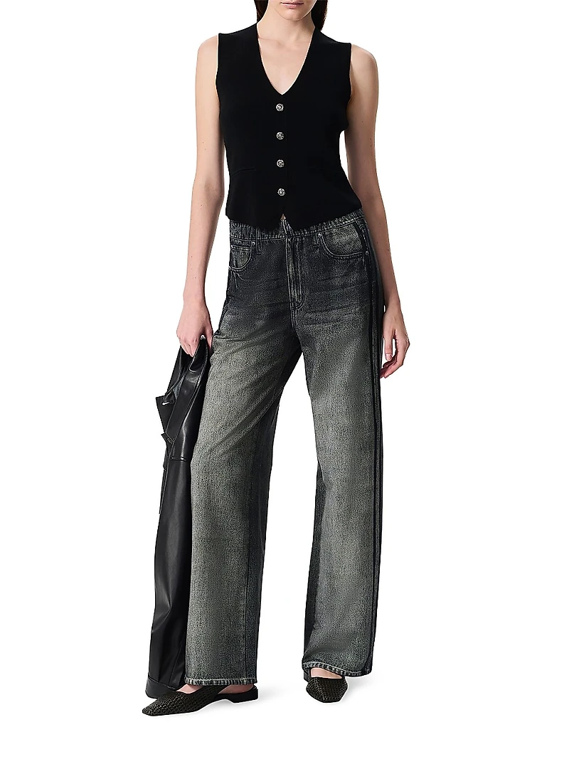 Miramar Cotton-Terry Wide-Leg Track Pants