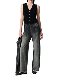 Miramar Cotton-Terry Wide-Leg Track Pants