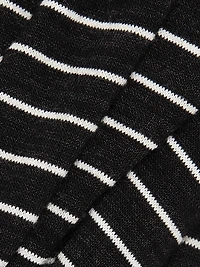 The Knit Button-Front Striped Midi-Dress