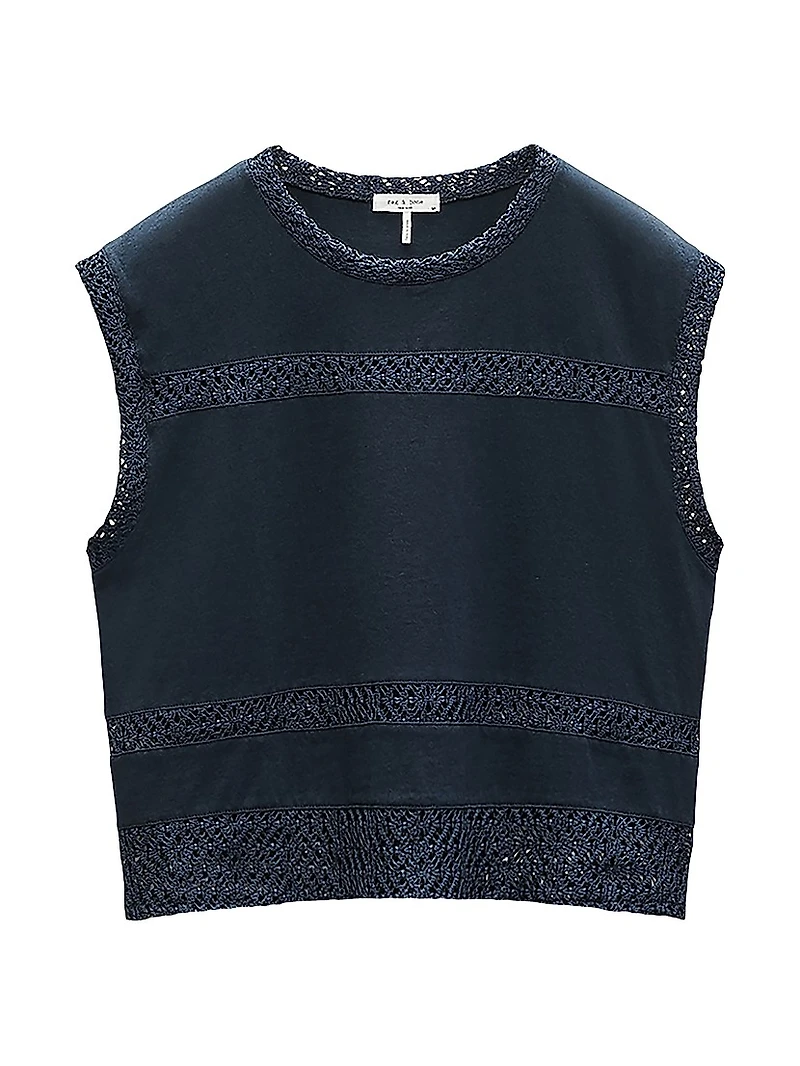 Rosie Lace-Trim Cotton Tank