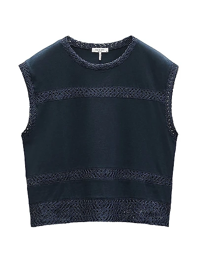 Rosie Lace-Trim Cotton Tank
