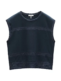 Rosie Lace-Trim Cotton Tank