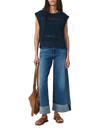 Rosie Lace-Trim Cotton Tank