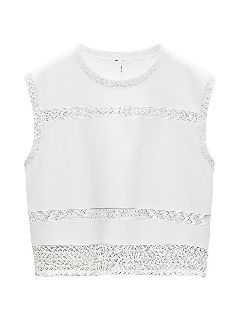 Rosie Lace-Trim Cotton Tank