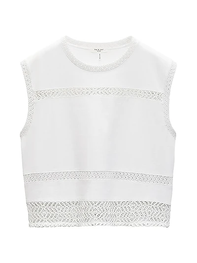 Rosie Lace-Trim Cotton Tank
