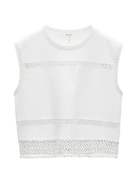 Rosie Lace-Trim Cotton Tank