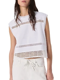 Rosie Lace-Trim Cotton Tank