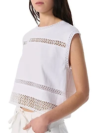 Rosie Lace-Trim Cotton Tank