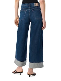 Sofie High-Rise Cuffed Wide-Leg Jeans