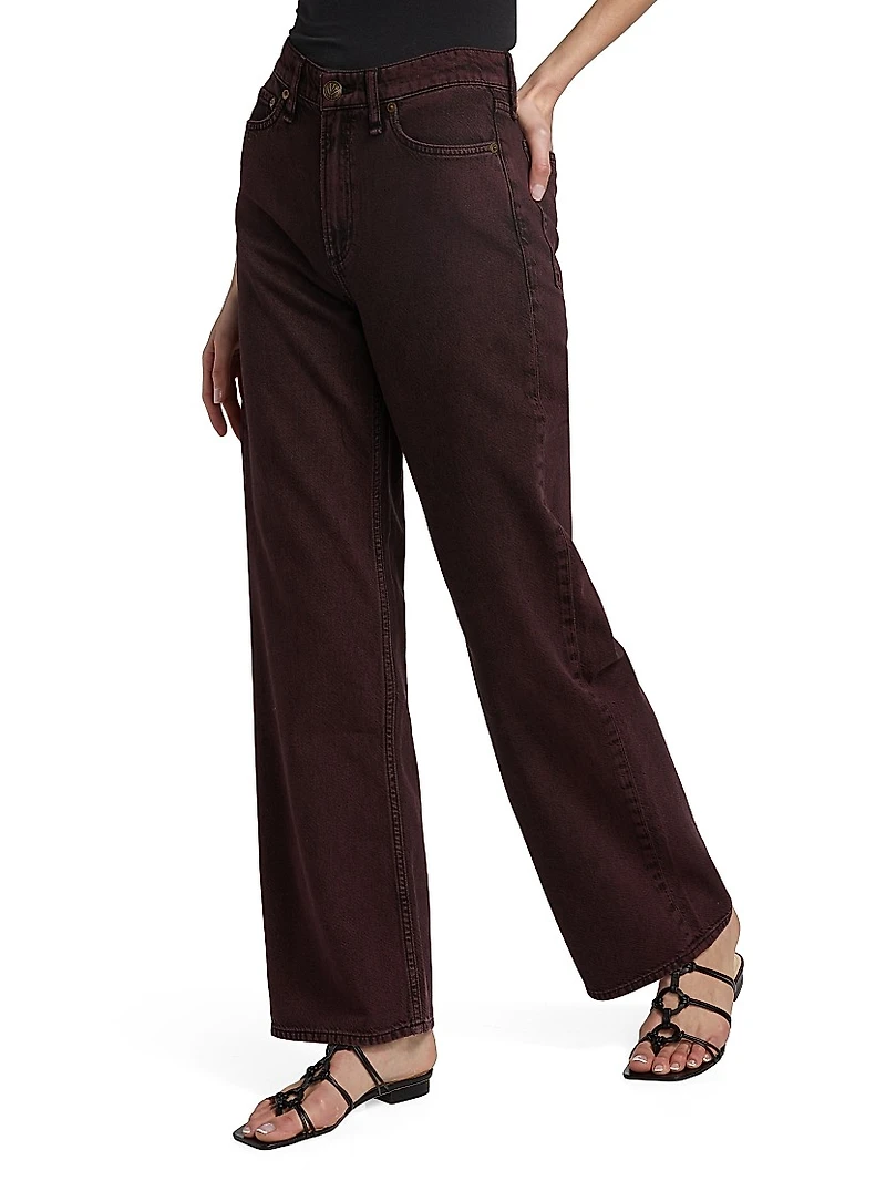 Logan Featherweight Mid-Rise Wide-Leg Jeans