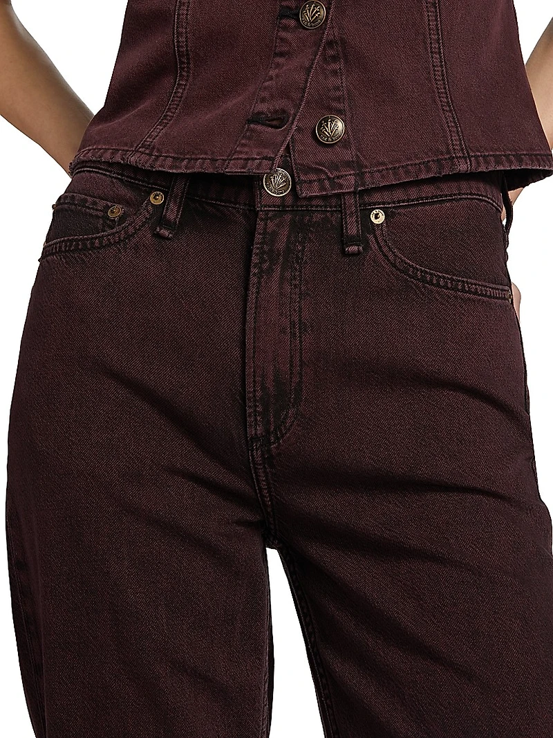 Logan Featherweight Mid-Rise Wide-Leg Jeans