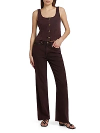 Logan Featherweight Mid-Rise Wide-Leg Jeans