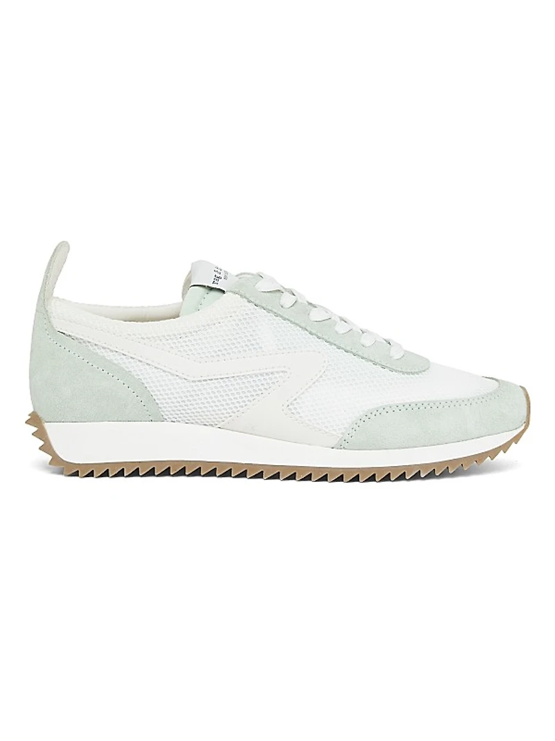 Retro Suede & Mesh Running Sneakers