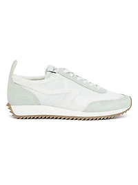 Retro Suede & Mesh Running Sneakers