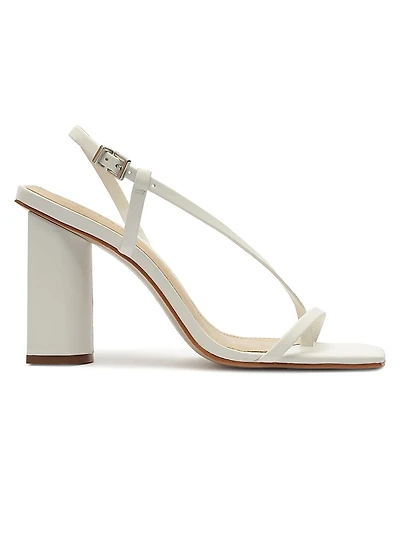 Heloise 95MM Leather Block Sandals