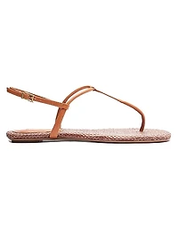 Elsha Leather Flat Sandals
