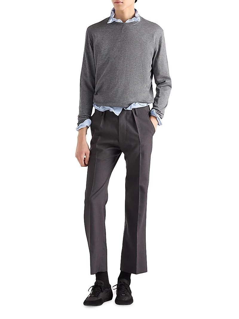 Cashmere and Silk Crewneck Sweater