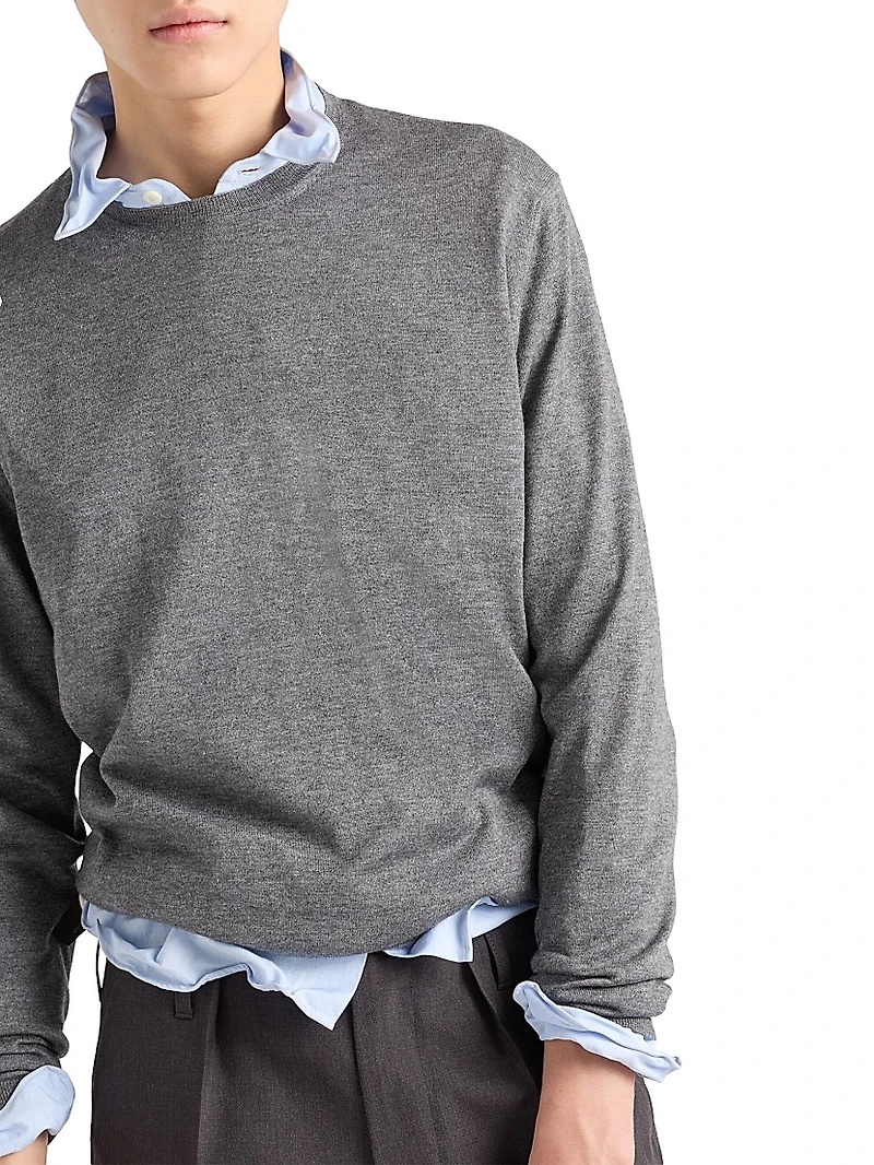 Cashmere and Silk Crewneck Sweater