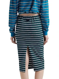 Striped Piqué Skirt