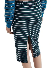 Striped Piqué Skirt