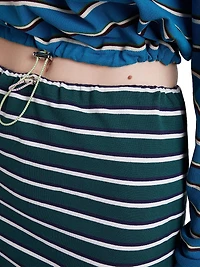 Striped Piqué Skirt