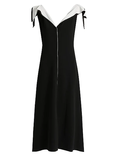 Jophee Draped-Shoulder Cocktail Dress