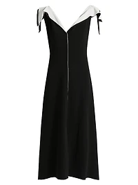 Jophee Draped-Shoulder Cocktail Dress
