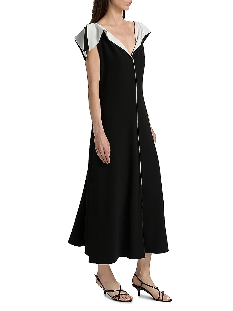 Jophee Draped-Shoulder Cocktail Dress