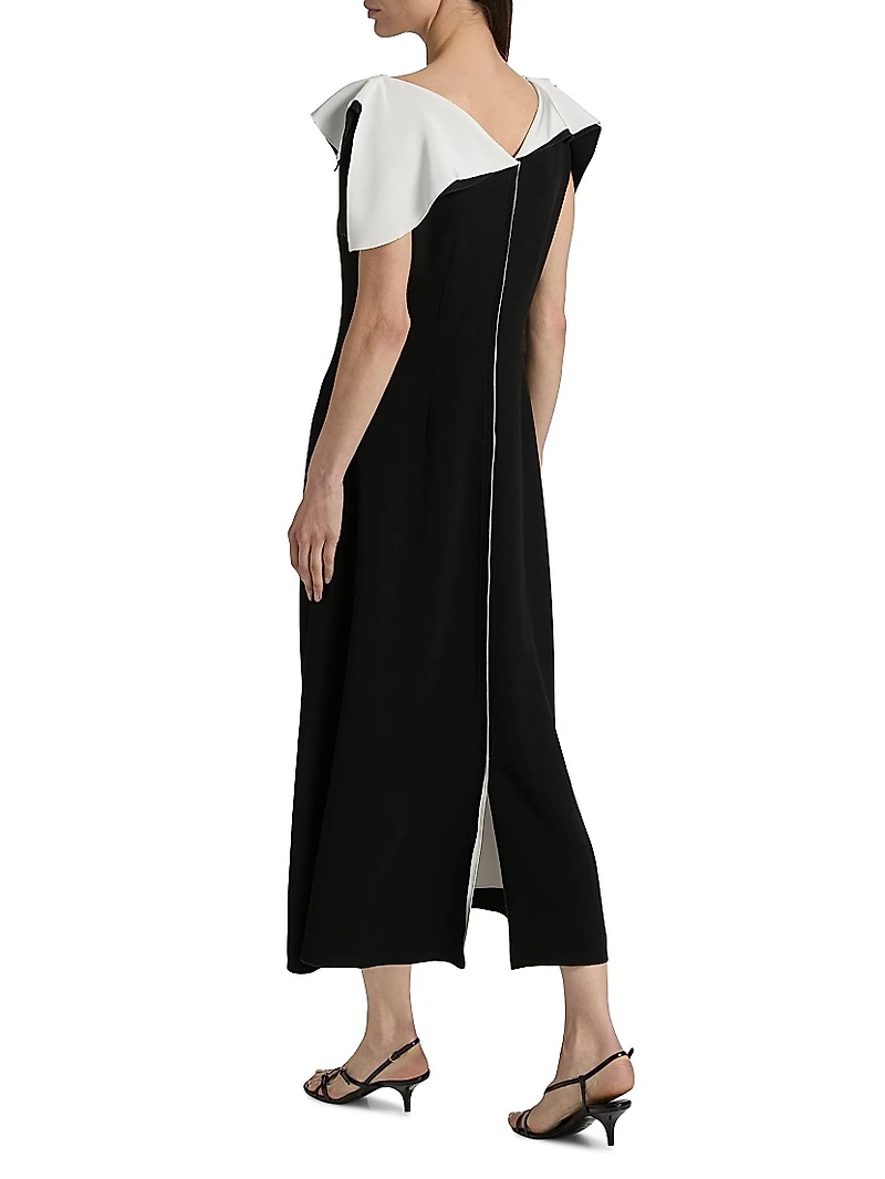 Jophee Draped-Shoulder Cocktail Dress