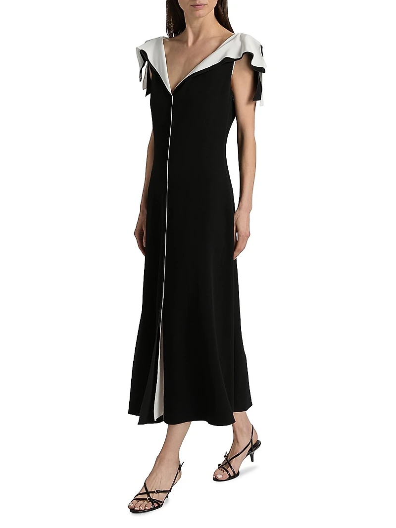Jophee Draped-Shoulder Cocktail Dress