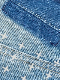 Raw-Hem Relaxed-Fit Denim Shorts