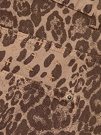 Leopard-Print Baggy Jeans