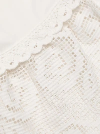 Amanda Lace-Trimmed Cotton T-Shirt