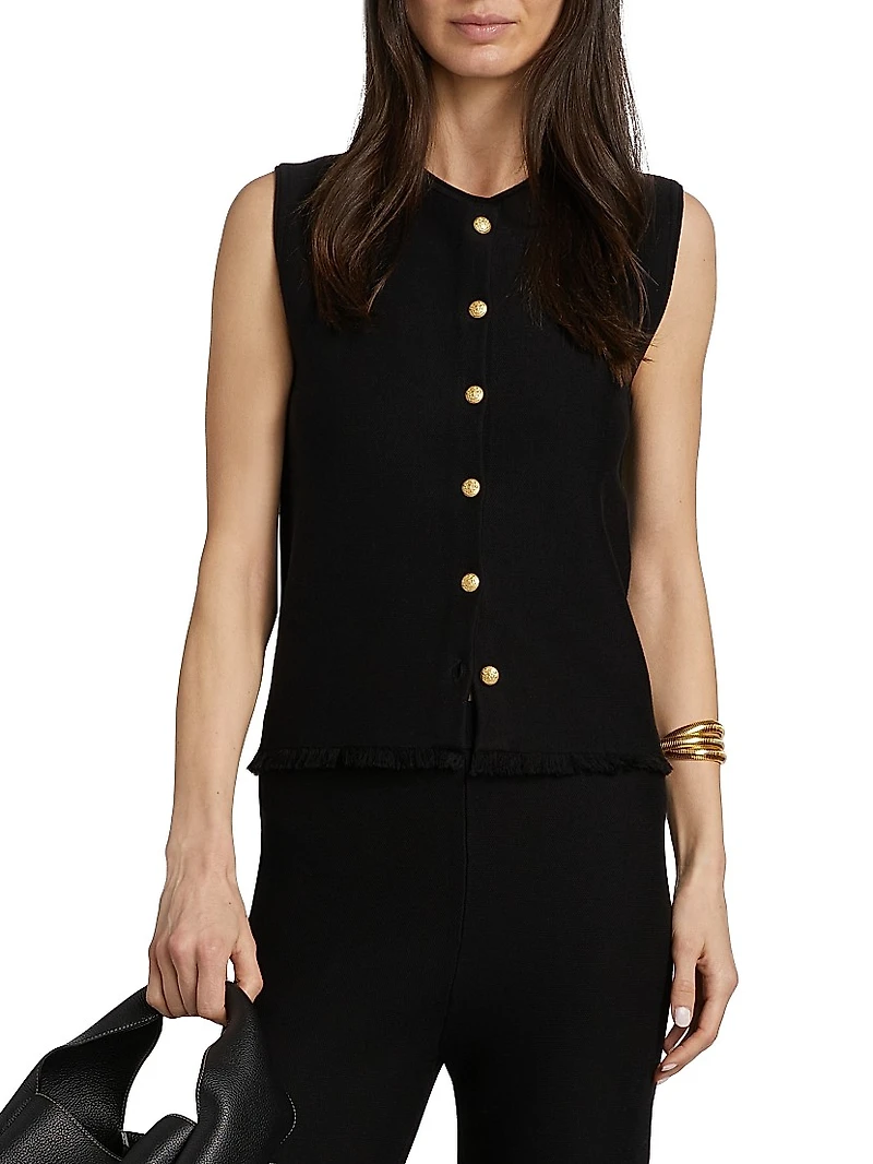 Tobias Fringe-Hem Vest