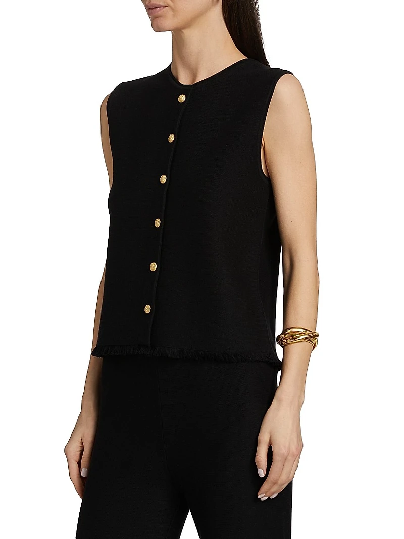 Tobias Fringe-Hem Vest