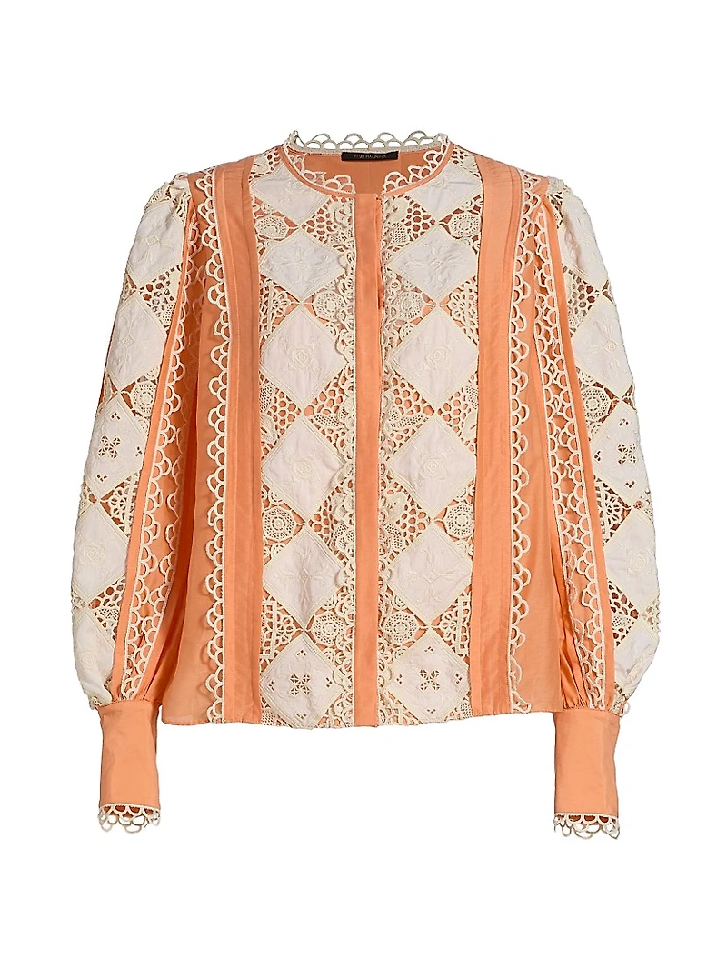 Novi Cotton-Silk Embroidered Blouse