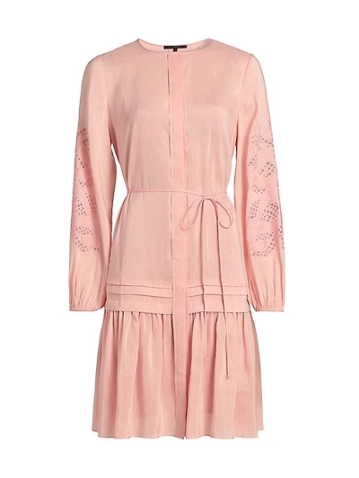 Carrie Linen-Silk Midi-Dress